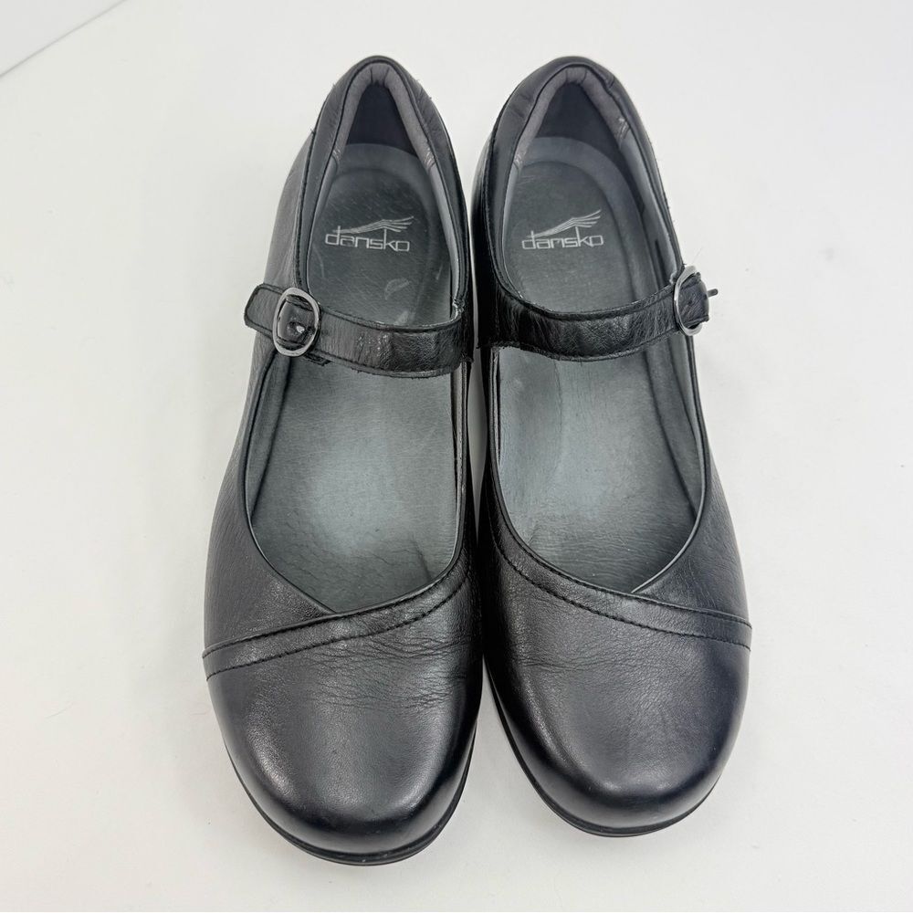 Dansko FAWNA Black Nappa Leather Mary Jane Support Casual Workwear Wide Shoes - Picture 4 of 16